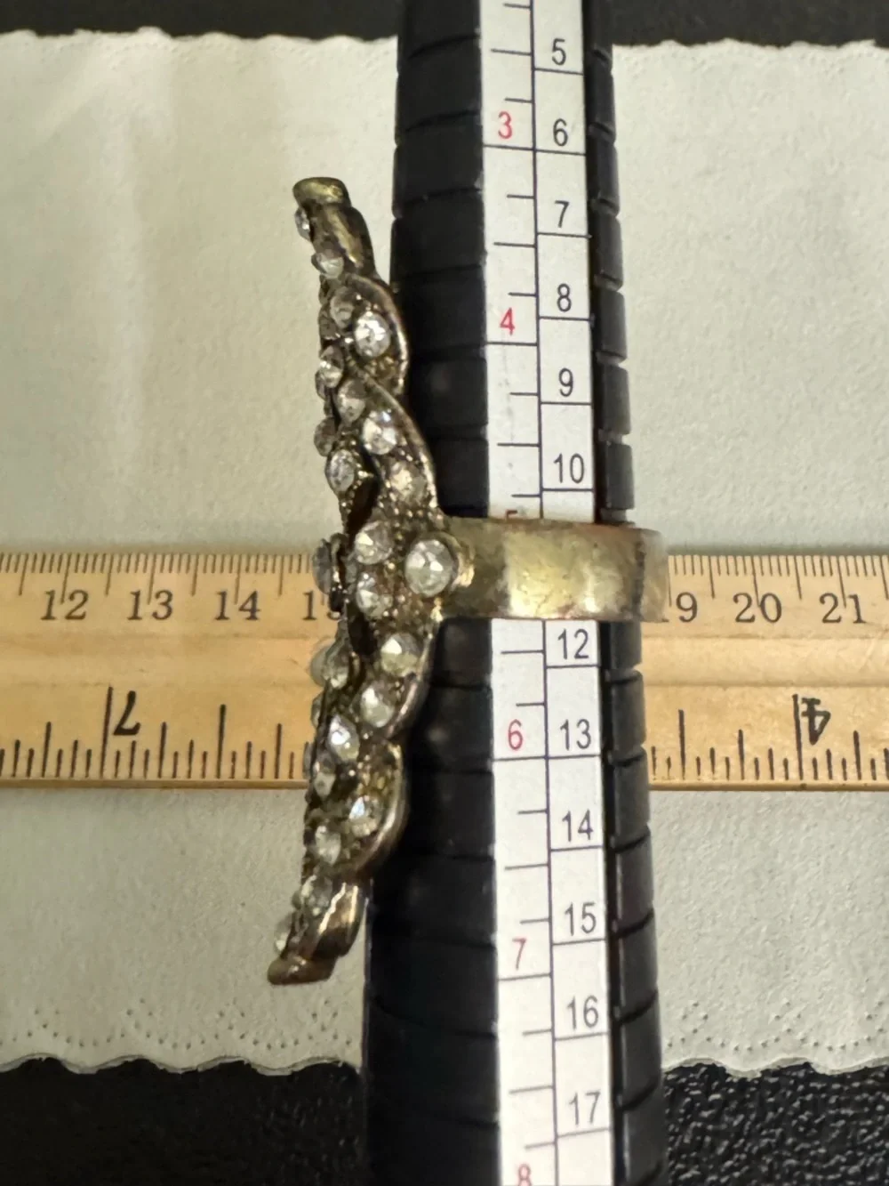 Crystal Filigree Statement Ring - Silver Crystal